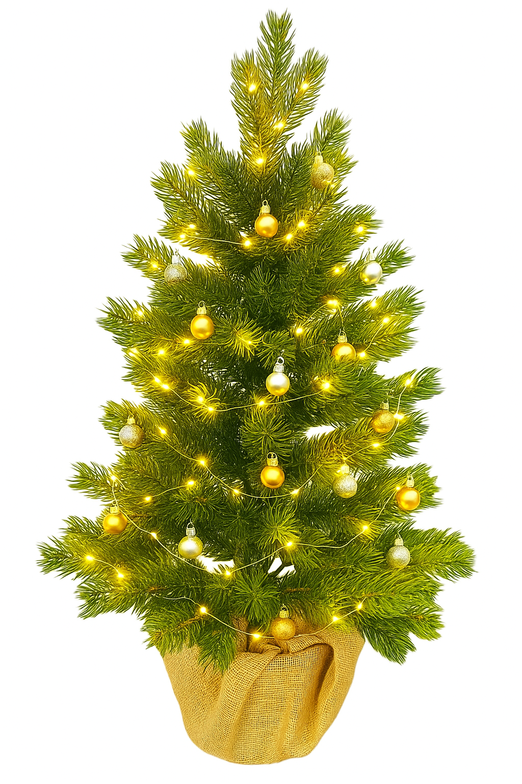 SOSNA PE 100%  W DONICZCE Z  JUTĄ 80 cm - obrazek 4